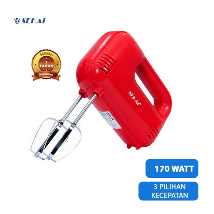 Sekai Hand Mixer Fast Cooling System - MX680H | MX-680 H Merah